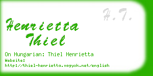 henrietta thiel business card